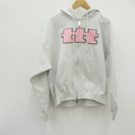 TTT MSW | ティー Big Logo Zip Up Hoodie パーカー TTT-26AW-CT03 ライトブルー サイズ：L【瀬戸大橋店】