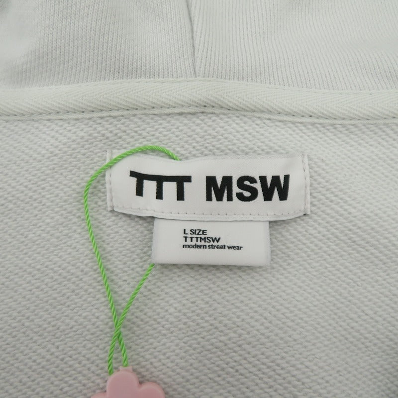 TTT MSW | ティー Big Logo Zip Up Hoodie パーカー TTT-26AW-CT03 ライトブルー サイズ：L【瀬戸大橋店】