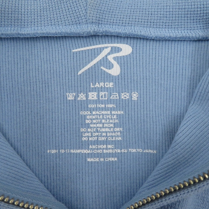 BlackEyePatch | ブラックアイパッチ SMALL OG THERMAL ZIP HOODIE BLUE パーカー ライトブルー サイズ：L【瀬戸大橋店】