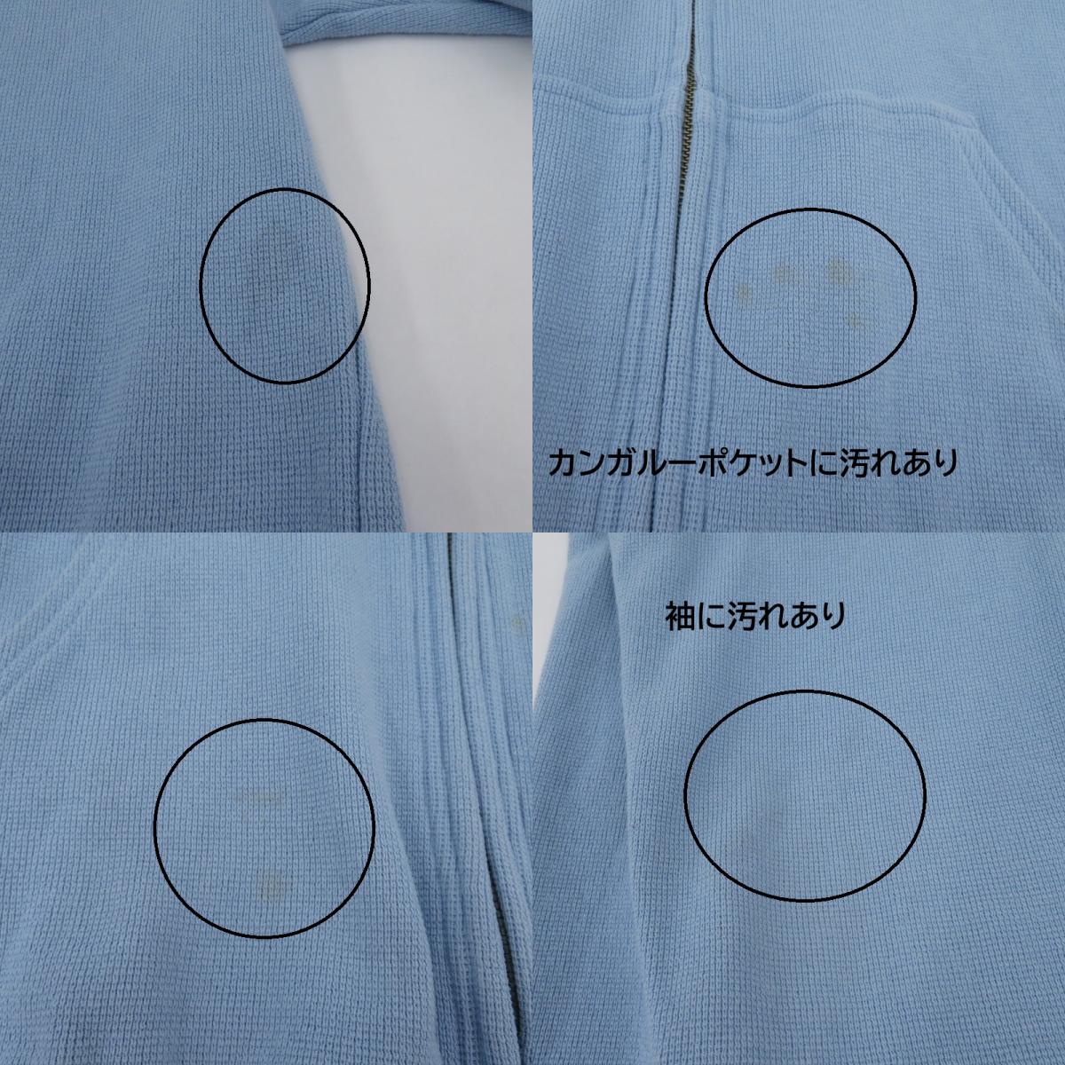 BlackEyePatch | ブラックアイパッチ SMALL OG THERMAL ZIP HOODIE BLUE パーカー ライトブルー サイズ：L【瀬戸大橋店】