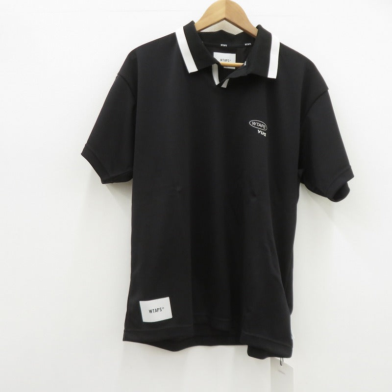 W)TAPS | ダブルタップス DUP 02 / SS / POLY. COOLMAX ポロシャツ 261ATDT-CSM26 ブラック サイズ：2【瀬戸大橋店】