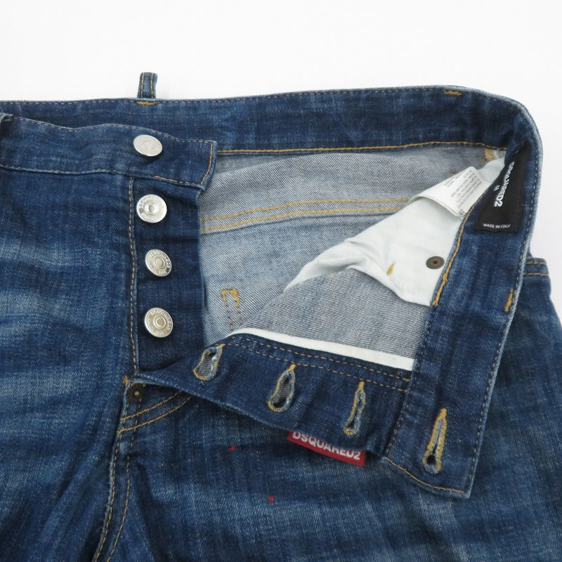 DSQUARED2 | ディースクエアード Skater Jean ダメージ加工 デニムパンツ S79LA0009 S30342 インディゴ サイズ：48【瀬戸大橋店】