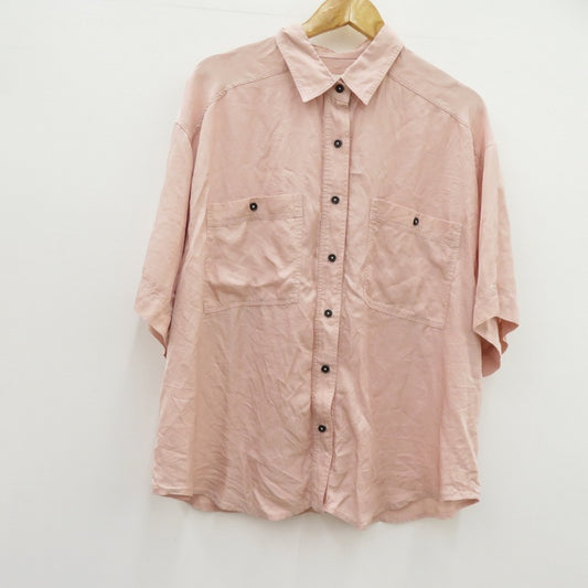 anuke Twill Over Shirts 24SS 半袖シャツ 62410404 ピンク サイズ：FreeSize【瀬戸大橋店】