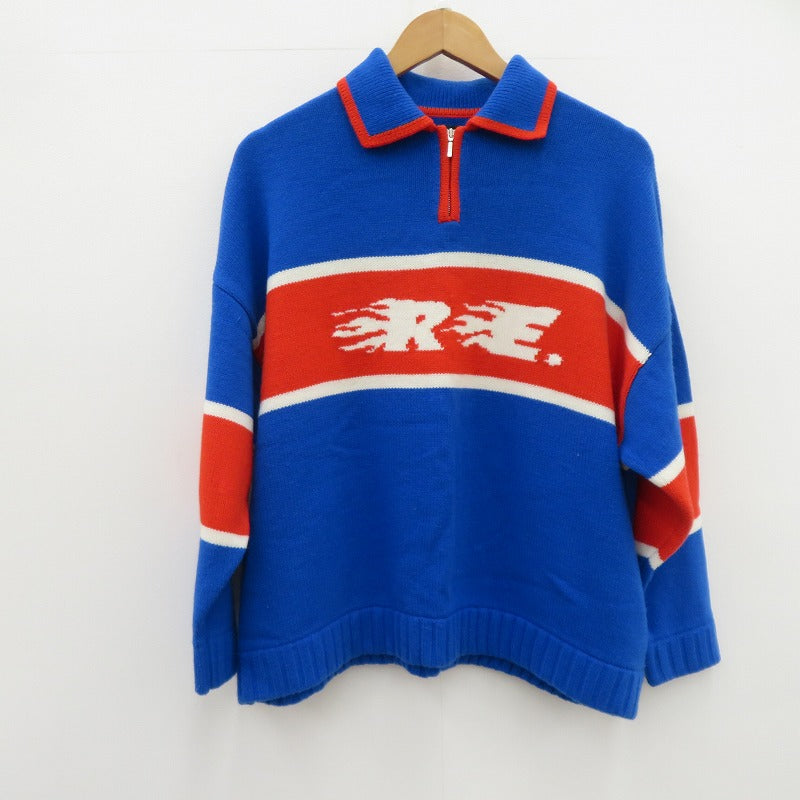 RE. ファイヤーロゴニット ニット ブルー サイズ：不明【瀬戸大橋店】