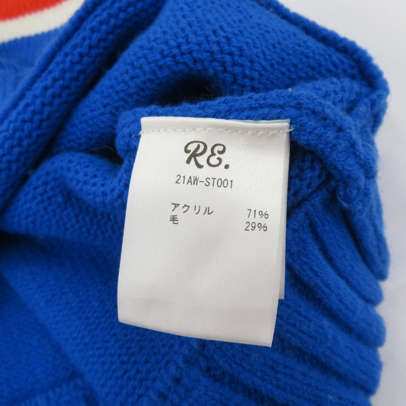 RE. ファイヤーロゴニット ニット ブルー サイズ：不明【瀬戸大橋店】