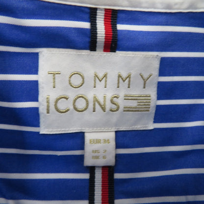 TOMMY HILFIGER | トミーヒルフィガー ストライプ柄 ワンピース ブルー サイズ：34【瀬戸大橋店】
