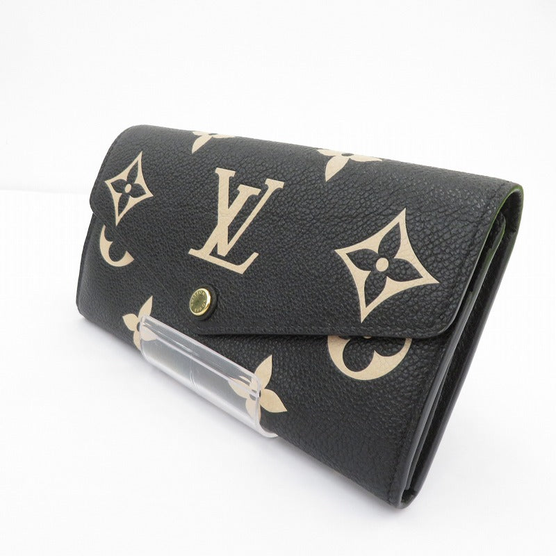 LOUIS VUITTON | ルイ・ヴィトン ポルトフォイユ・サラ バイカラー モノグラム アンプラント 長財布 M80496 ブラック【瀬戸大橋店】