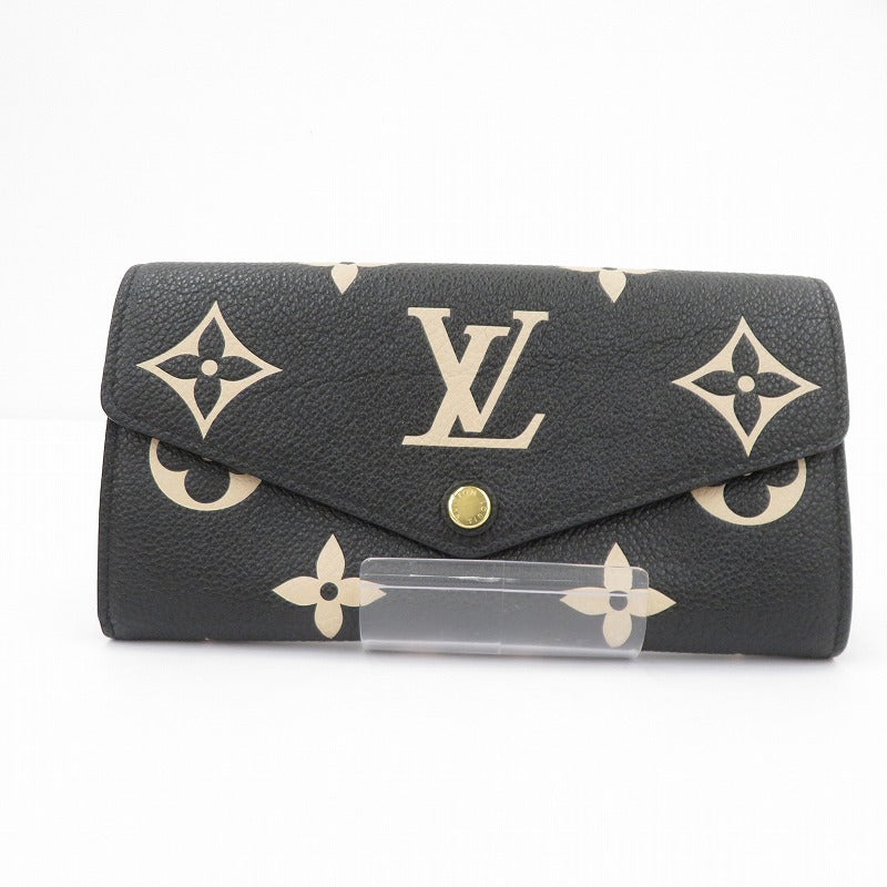 LOUIS VUITTON | ルイ・ヴィトン ポルトフォイユ・サラ バイカラー モノグラム アンプラント 長財布 M80496 ブラック【瀬戸大橋店】