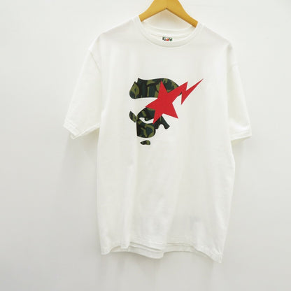 A BATHING APE | アベイシングエイプ TRIAL CAMO APE FACE STA TEE 半袖Ｔシャツ 001TEL301035M ホワイト サイズ：XL【瀬戸大橋店】