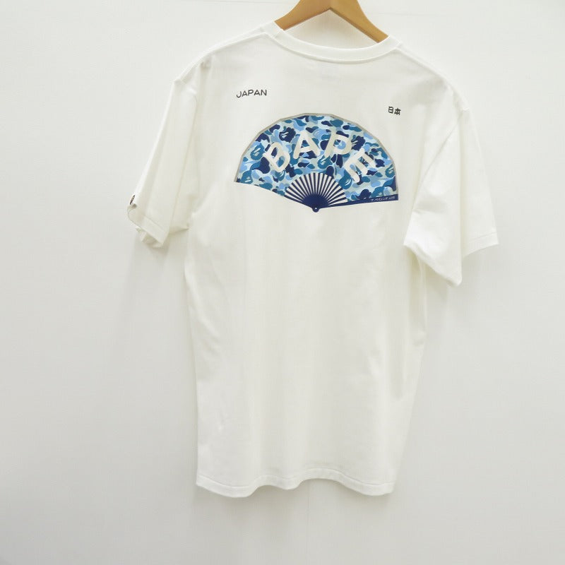 A BATHING APE | アベイシングエイプ JAPANESE FAN TEE 半袖Ｔシャツ 001TEL221058F ホワイト サイズ：XL【瀬戸大橋店】