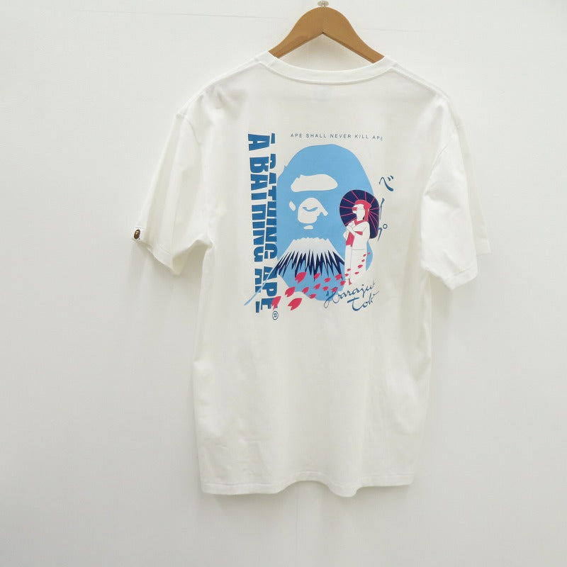 A BATHING APE | アベイシングエイプ JAPAN SOUVENIR TEE 半袖Ｔシャツ 001TEL221057F ホワイト サイズ：XL【瀬戸大橋店】