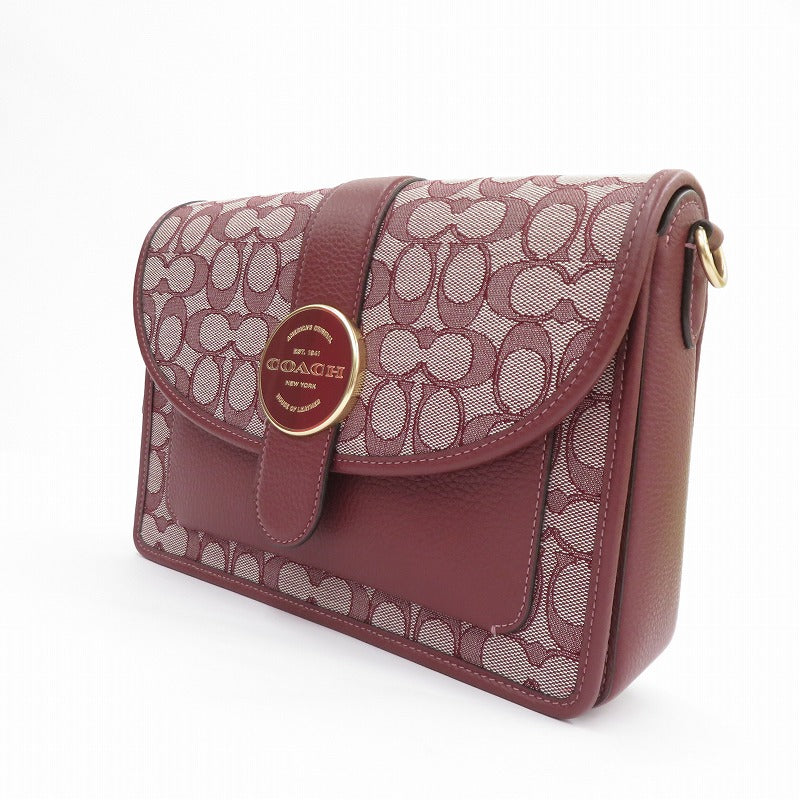 COACH | コーチ ロニー クロスボディ シグネチャージャガード ショルダーバッグ F2291-C8307 ボルドー
