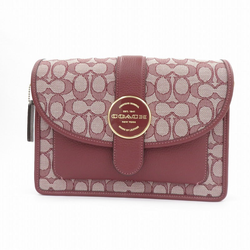 COACH | コーチ ロニー クロスボディ シグネチャージャガード ショルダーバッグ F2291-C8307 ボルドー