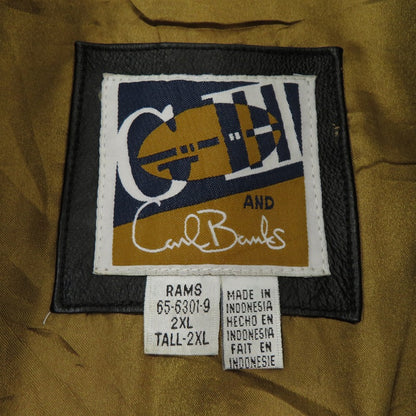 VINTAGE衣料 | ヴィンテージイリョウ CARL BANKS Rams ジャケット レザー サイズ：2XL ブラック【瀬戸大橋店】