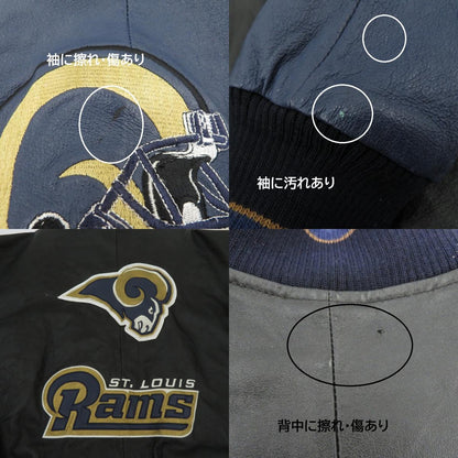 VINTAGE衣料 | ヴィンテージイリョウ CARL BANKS Rams ジャケット レザー サイズ：2XL ブラック【瀬戸大橋店】