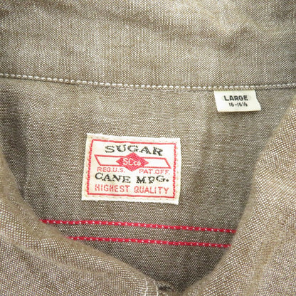 SUGAR CANE | シュガーケーン 長袖シャツ ブラウン サイズ：L【瀬戸大橋店】