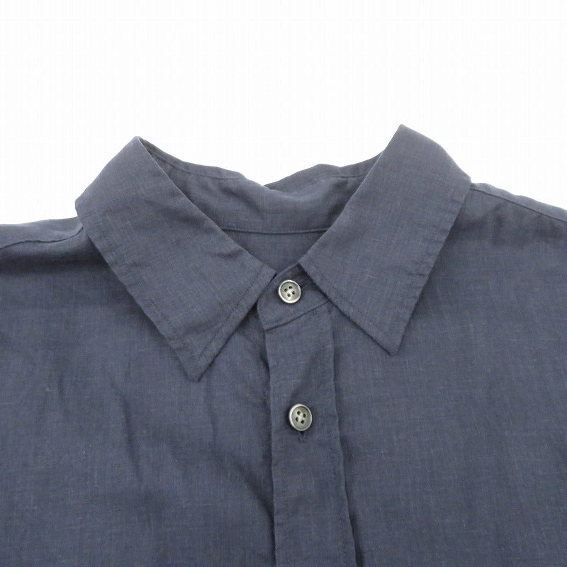 Spick&Span | スピックアンドスパン リネンブレンドフレンチヘムギャザーシャツ ブラウス ネイビー サイズ：不明【瀬戸大橋店】