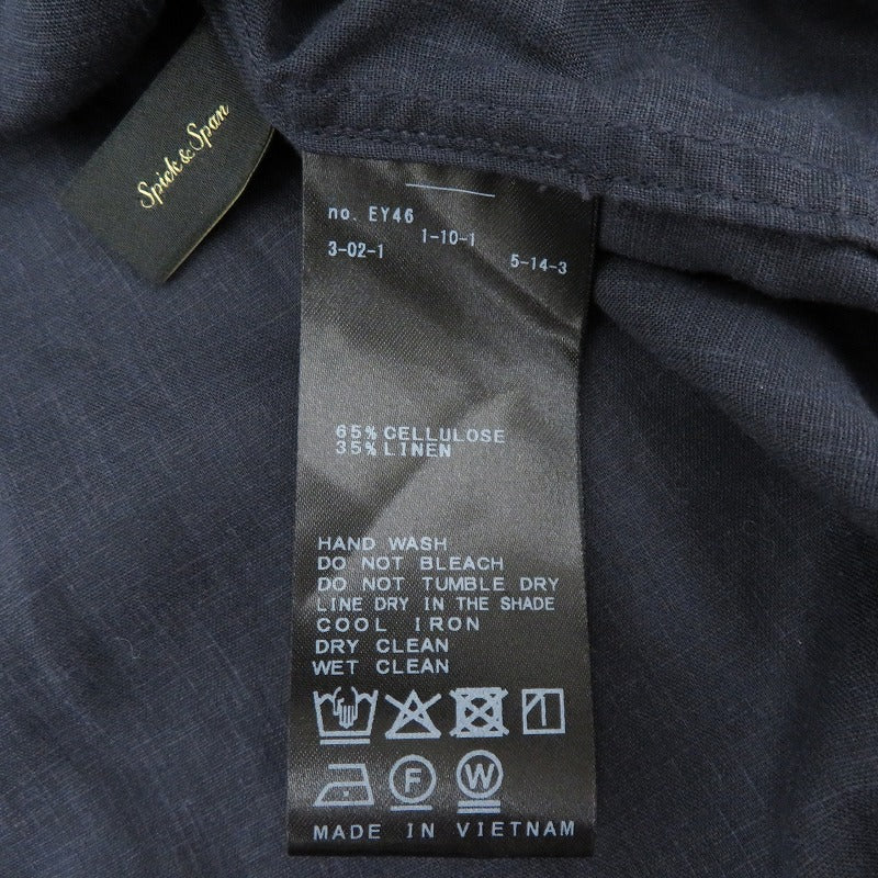 Spick&Span | スピックアンドスパン リネンブレンドフレンチヘムギャザーシャツ ブラウス ネイビー サイズ：不明【瀬戸大橋店】
