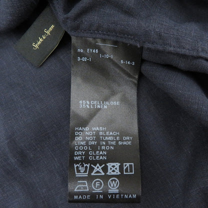 Spick&Span | スピックアンドスパン リネンブレンドフレンチヘムギャザーシャツ ブラウス ネイビー サイズ：不明【瀬戸大橋店】