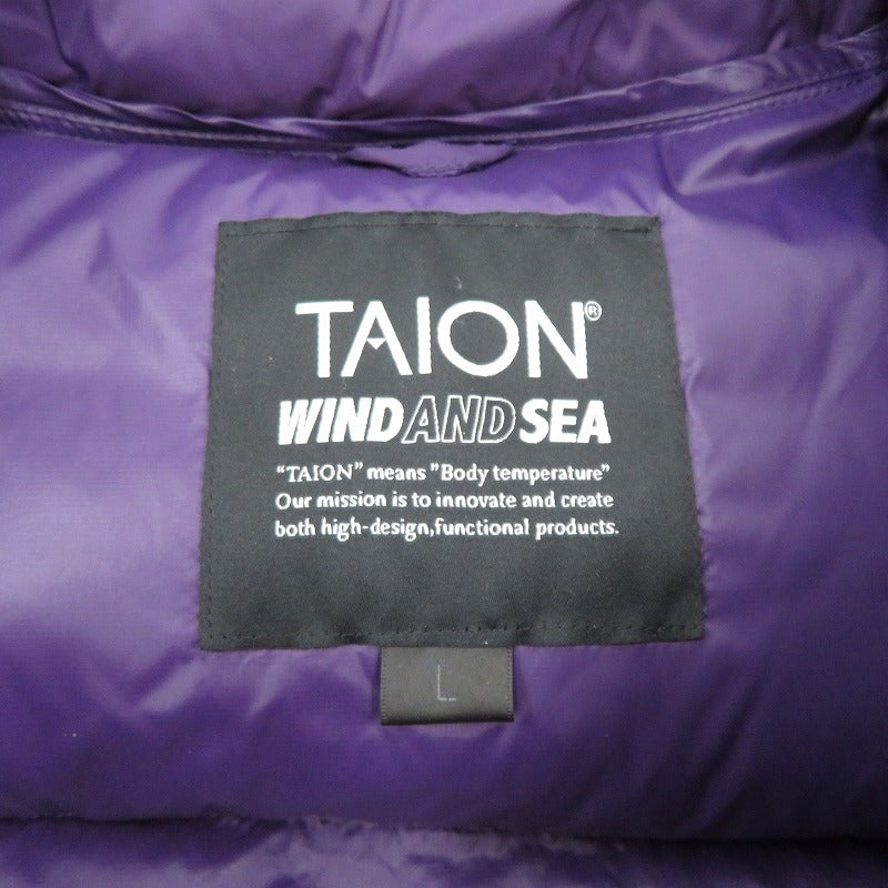 WIND AND SEA | ウィンダンシーウインダンシー ×TAION WDS VOLUME DOWN VEST ダウンベスト パープル サイズ：L【瀬戸大橋店】