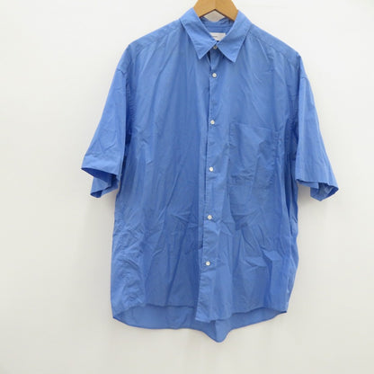 Graphpaper | グラフペーパー Broad S/S Oversized Regular Collar Shirt 半袖シャツ GM221-50113B ブルー サイズ：FreeSize【瀬戸大橋店】
