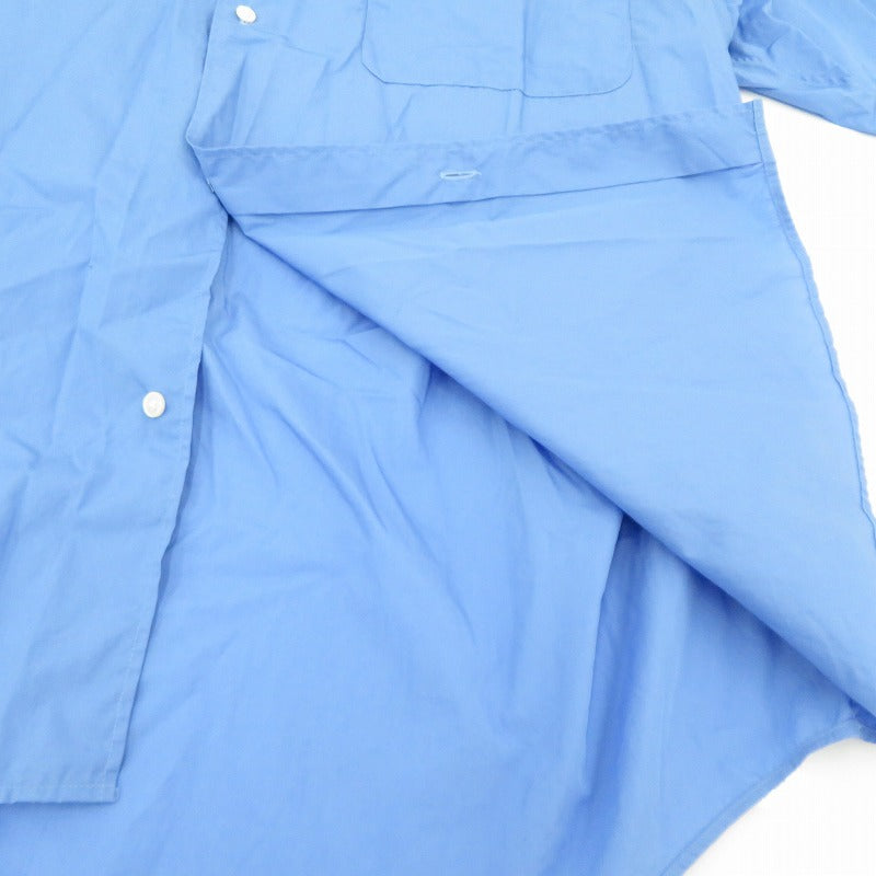 Graphpaper | グラフペーパー Broad S/S Oversized Regular Collar Shirt 半袖シャツ GM221-50113B ブルー サイズ：FreeSize【瀬戸大橋店】
