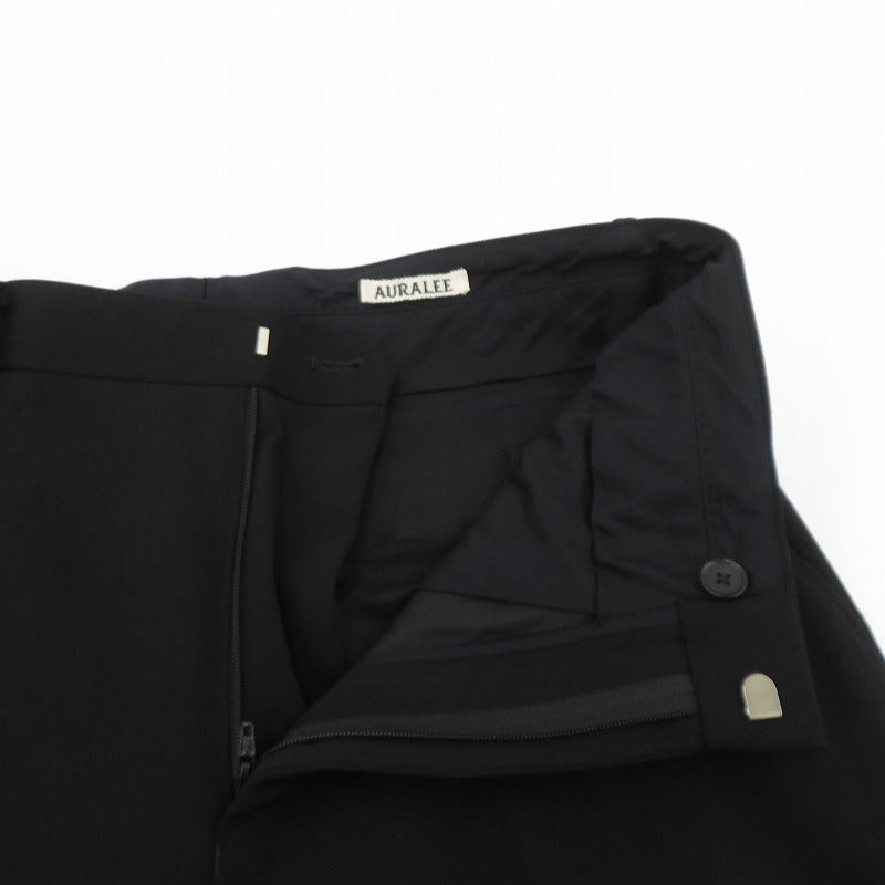 AURALEE | オーラリー WOOL MAX GABARDINE SLACKS スラックス その他ボトムス A20AP02MG ブラック サイズ：4【瀬戸大橋店】