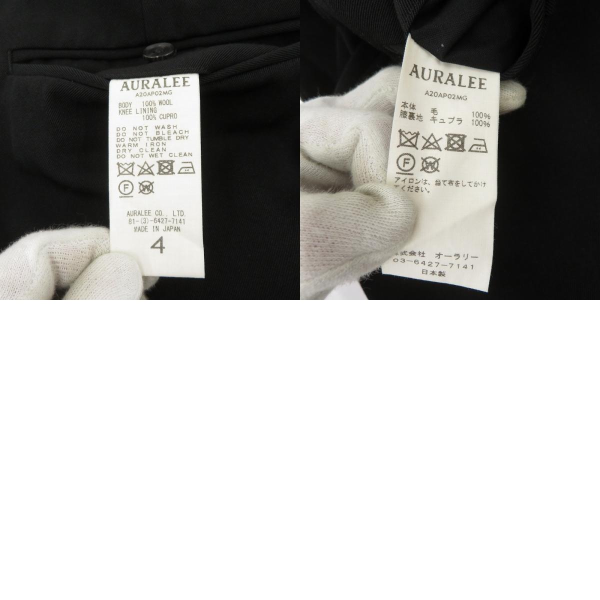 AURALEE | オーラリー WOOL MAX GABARDINE SLACKS スラックス その他ボトムス A20AP02MG ブラック サイズ：4【瀬戸大橋店】