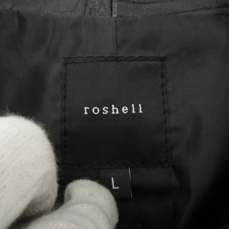 roshell | ロシェル ジャケット レザー ブラック サイズ：L【瀬戸大橋店】