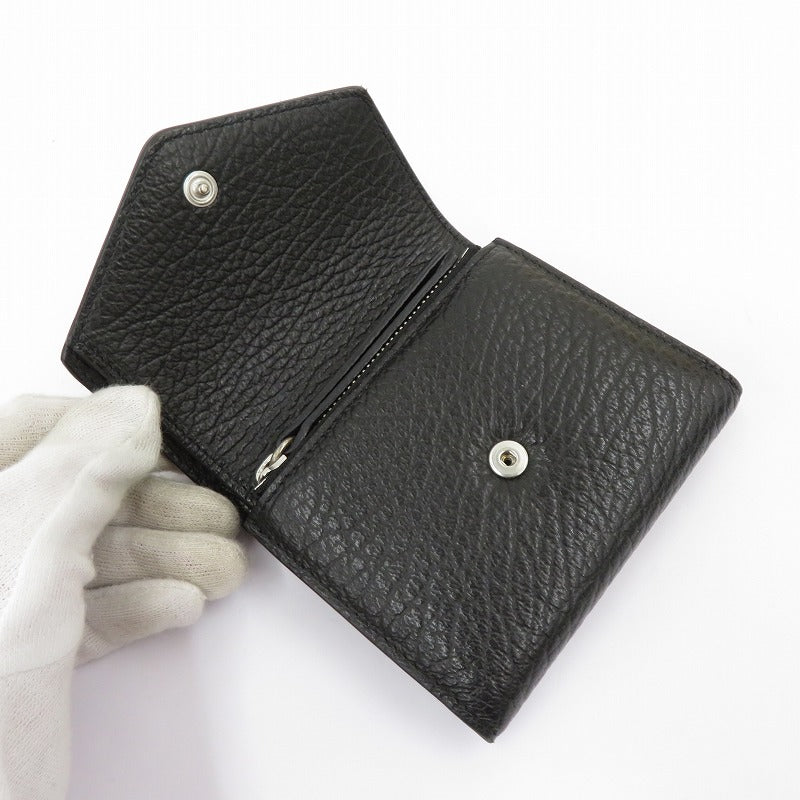 Maison Margiela | メゾンマルジェラ コンパクトウォレット 三つ折り財布 S35UI0444 ブラック【瀬戸大橋店】