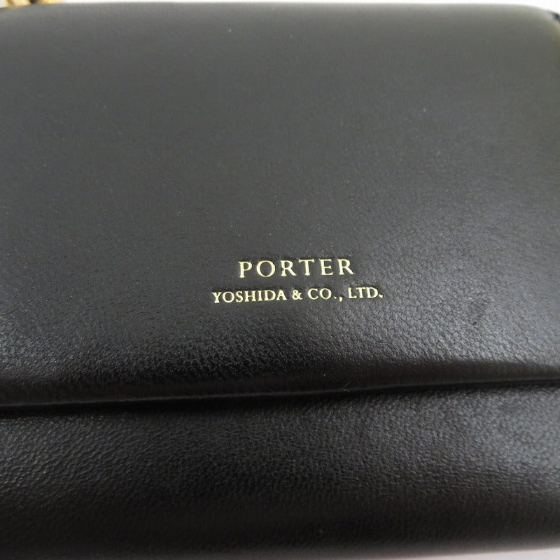 PORTER GIRL | ポーターガール UNI 三つ折り財布 284-01375 ブラック【瀬戸大橋店】