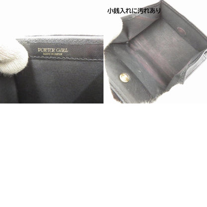 PORTER GIRL | ポーターガール UNI 三つ折り財布 284-01375 ブラック【瀬戸大橋店】