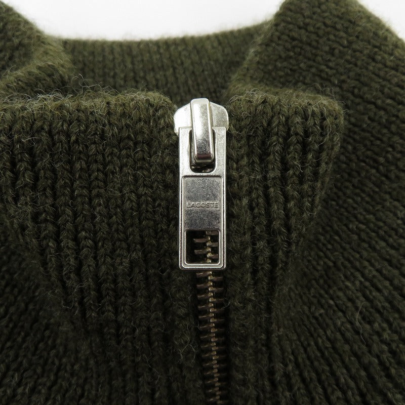 LACOSTE | ラコステ ウールニットカーディガン ニット AH9186 カーキ サイズ：4【瀬戸大橋店】