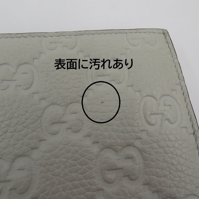 GUCCI | グッチ GGエンボス 二つ折り財布 835002・496334 グレー【瀬戸大橋店】