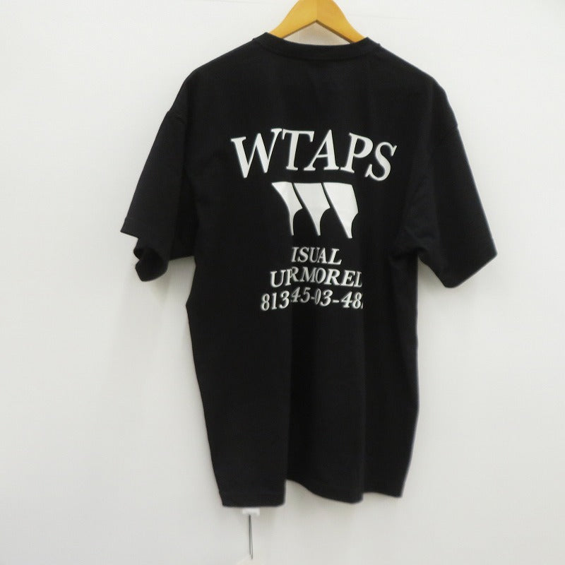 W)TAPS | ダブルタップス :///: / SS / COTTON 26ss 半袖Ｔシャツ 261ATDT-STM04S ブラック サイズ：3【瀬戸大橋店】