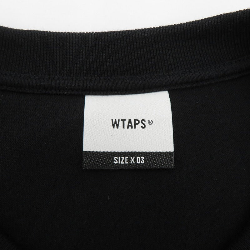 W)TAPS | ダブルタップス :///: / SS / COTTON 26ss 半袖Ｔシャツ 261ATDT-STM04S ブラック サイズ：3【瀬戸大橋店】