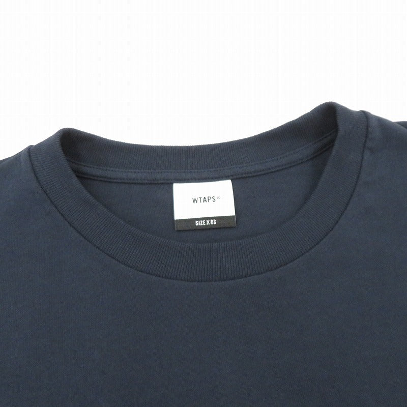 W)TAPS | ダブルタップス WTVUA / SS / COTTON 26SS 半袖Ｔシャツ 261ATDT-STM05S ネイビー サイズ：3【瀬戸大橋店】
