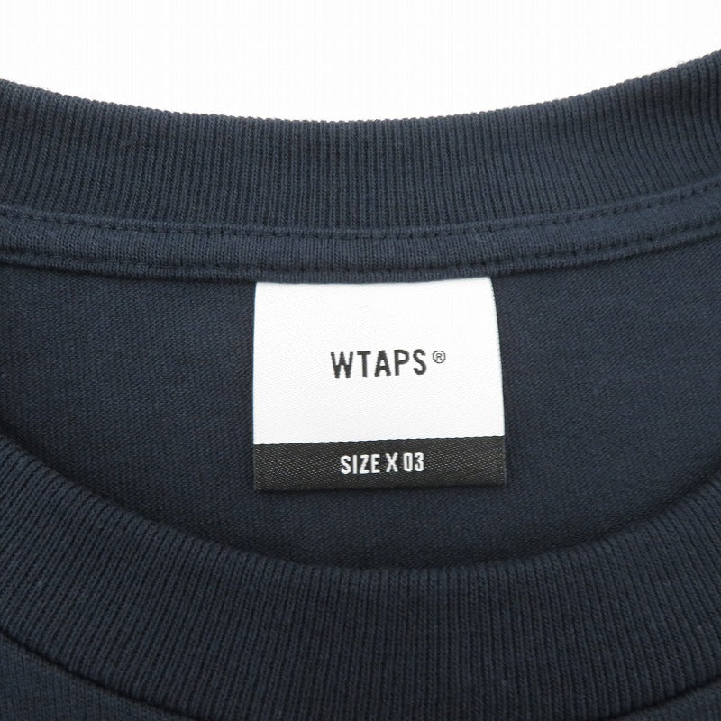 W)TAPS | ダブルタップス WTVUA / SS / COTTON 26SS 半袖Ｔシャツ 261ATDT-STM05S ネイビー サイズ：3【瀬戸大橋店】