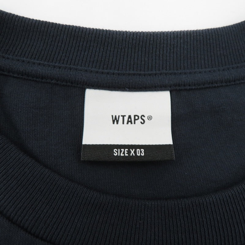 W)TAPS | ダブルタップス WTVUA / SS / COTTON 26SS 半袖Ｔシャツ 261ATDT-STM05S ネイビー サイズ：3【瀬戸大橋店】