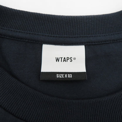 W)TAPS | ダブルタップス WTVUA / SS / COTTON 26SS 半袖Ｔシャツ 261ATDT-STM05S ネイビー サイズ：3【瀬戸大橋店】