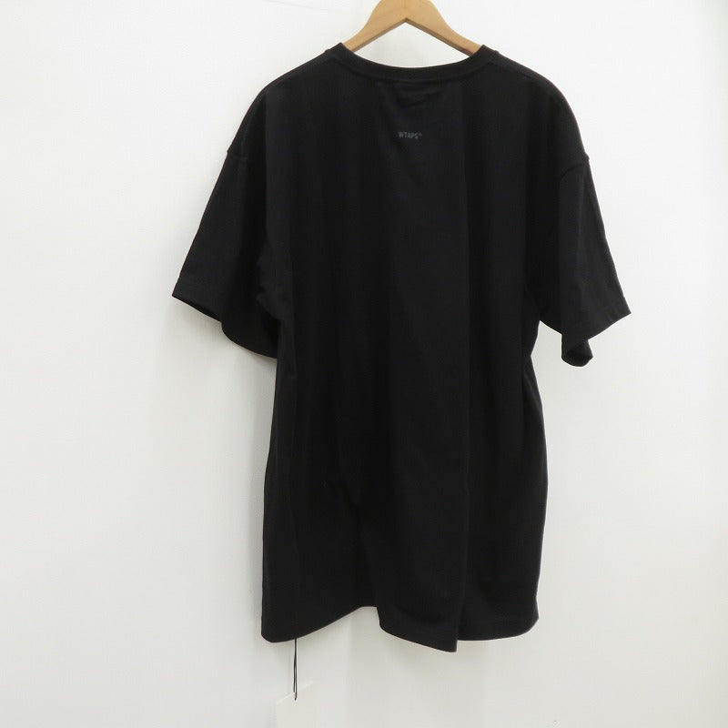 W)TAPS | ダブルタップス BRACKETS / SS / COTTON 26ss 半袖Ｔシャツ 261ATDT-STM09S ブラック サイズ：3【瀬戸大橋店】