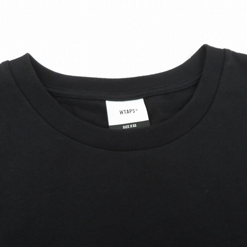 W)TAPS | ダブルタップス BRACKETS / SS / COTTON 26ss 半袖Ｔシャツ 261ATDT-STM09S ブラック サイズ：3【瀬戸大橋店】
