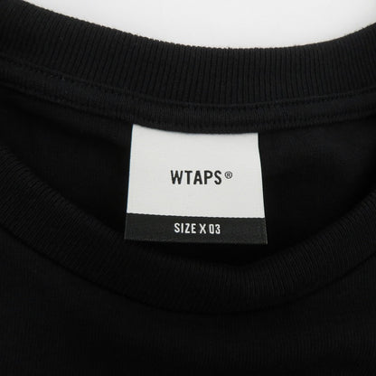 W)TAPS | ダブルタップス BRACKETS / SS / COTTON 26ss 半袖Ｔシャツ 261ATDT-STM09S ブラック サイズ：3【瀬戸大橋店】