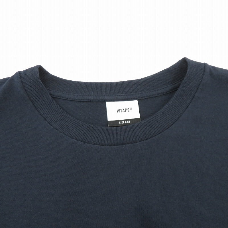 W)TAPS | ダブルタップス WTVUA / SS / COTTON 半袖Ｔシャツ 261ATDT-STM05S ネイビー サイズ：2【瀬戸大橋店】