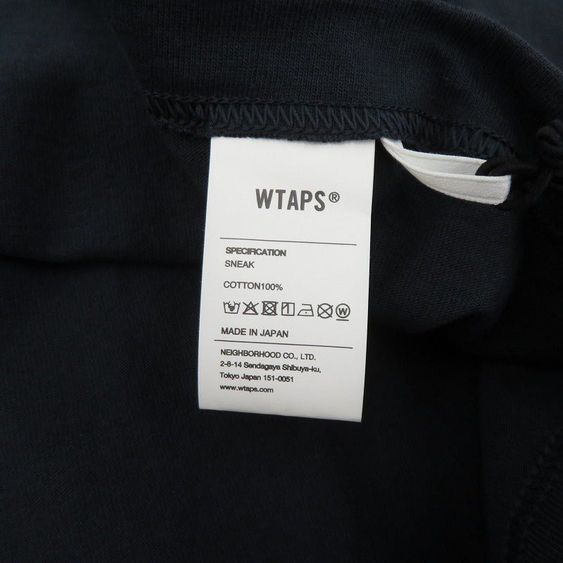 W)TAPS | ダブルタップス WTVUA / SS / COTTON 半袖Ｔシャツ 261ATDT-STM05S ネイビー サイズ：2【瀬戸大橋店】