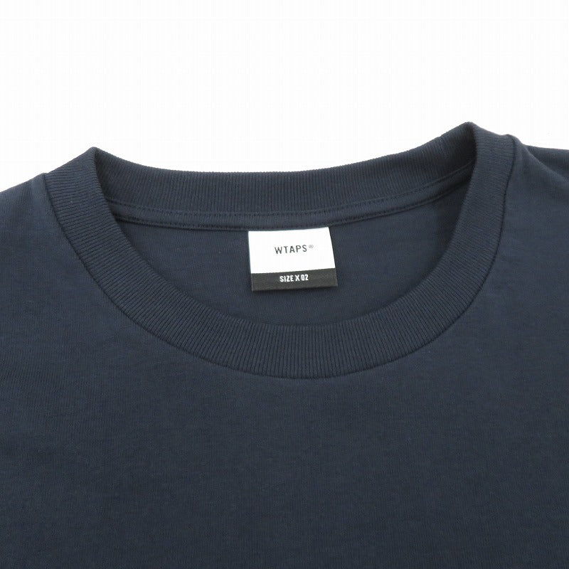 W)TAPS | ダブルタップス WTVUA / SS / COTTON 半袖Ｔシャツ 261ATDT-STM05S ネイビー サイズ：2【瀬戸大橋店】