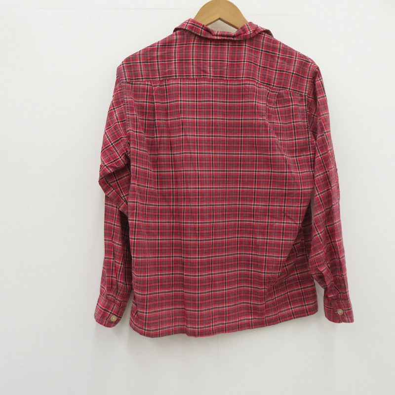dan river 60'S 長袖シャツ レッド サイズ：M【瀬戸大橋店】
