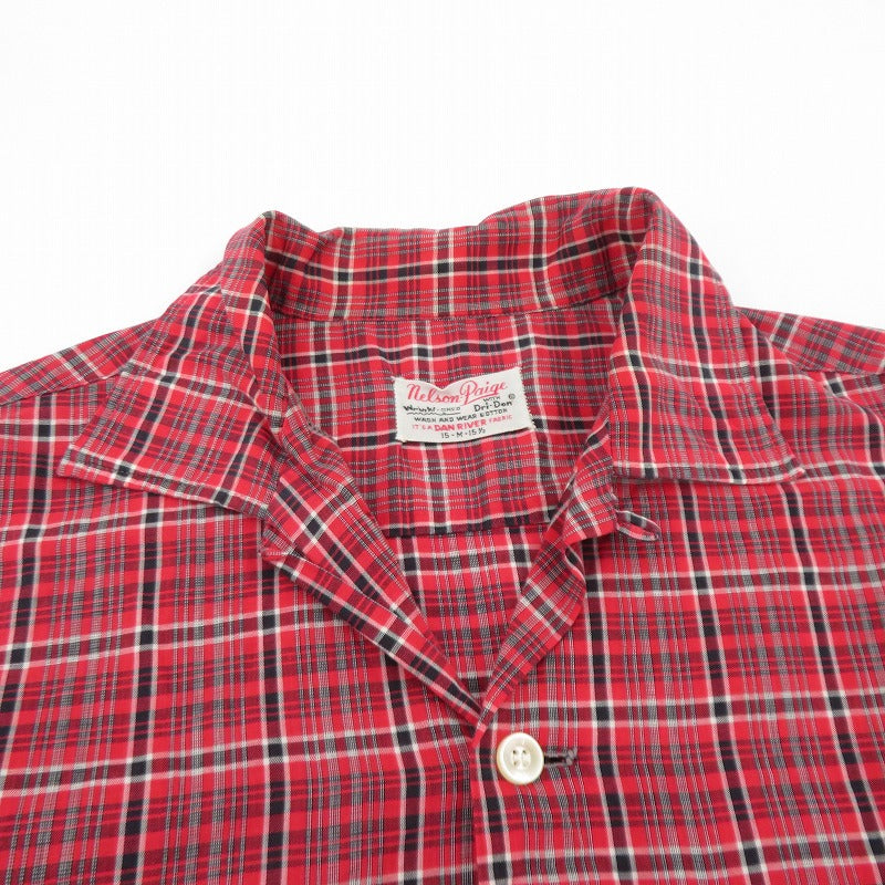 dan river 60'S 長袖シャツ レッド サイズ：M【瀬戸大橋店】