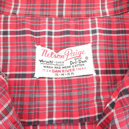 dan river 60'S 長袖シャツ レッド サイズ：M【瀬戸大橋店】