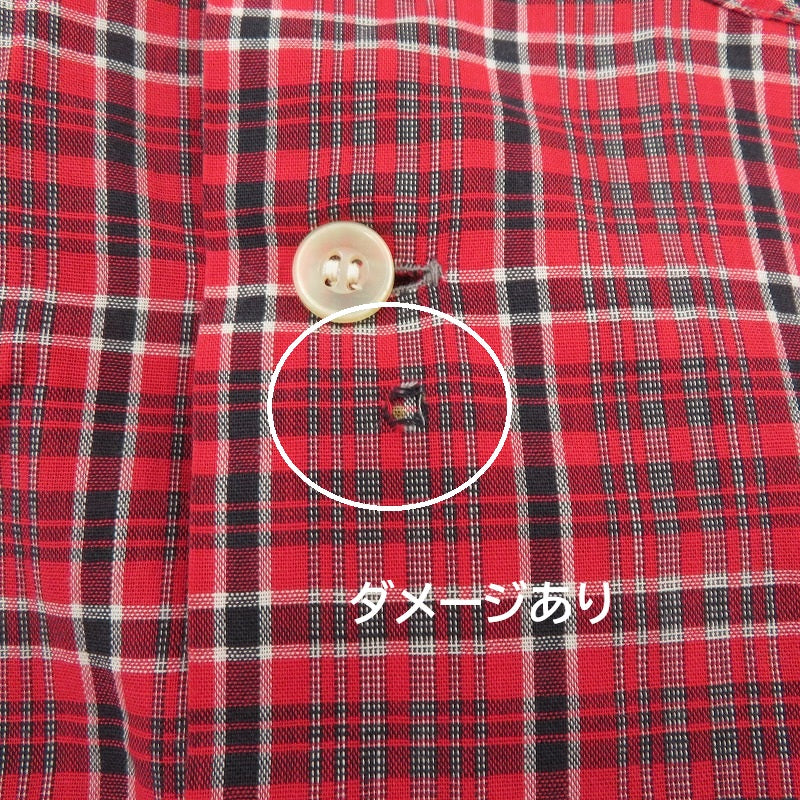 dan river 60'S 長袖シャツ レッド サイズ：M【瀬戸大橋店】